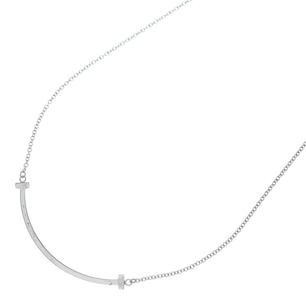 TIFFANY & Co. (ティファニー) Tスマイル スモール ネックレス ホワイトゴールド Au750WG