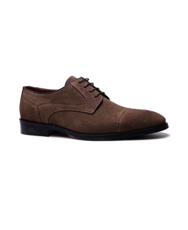 カルロスサンタナ メンズ アクセサリー 帽子 ダービー キャップ Carlos by Carlosantana Mens Havens Cap Toe Derby Shoe Dark brown suede ブラウン