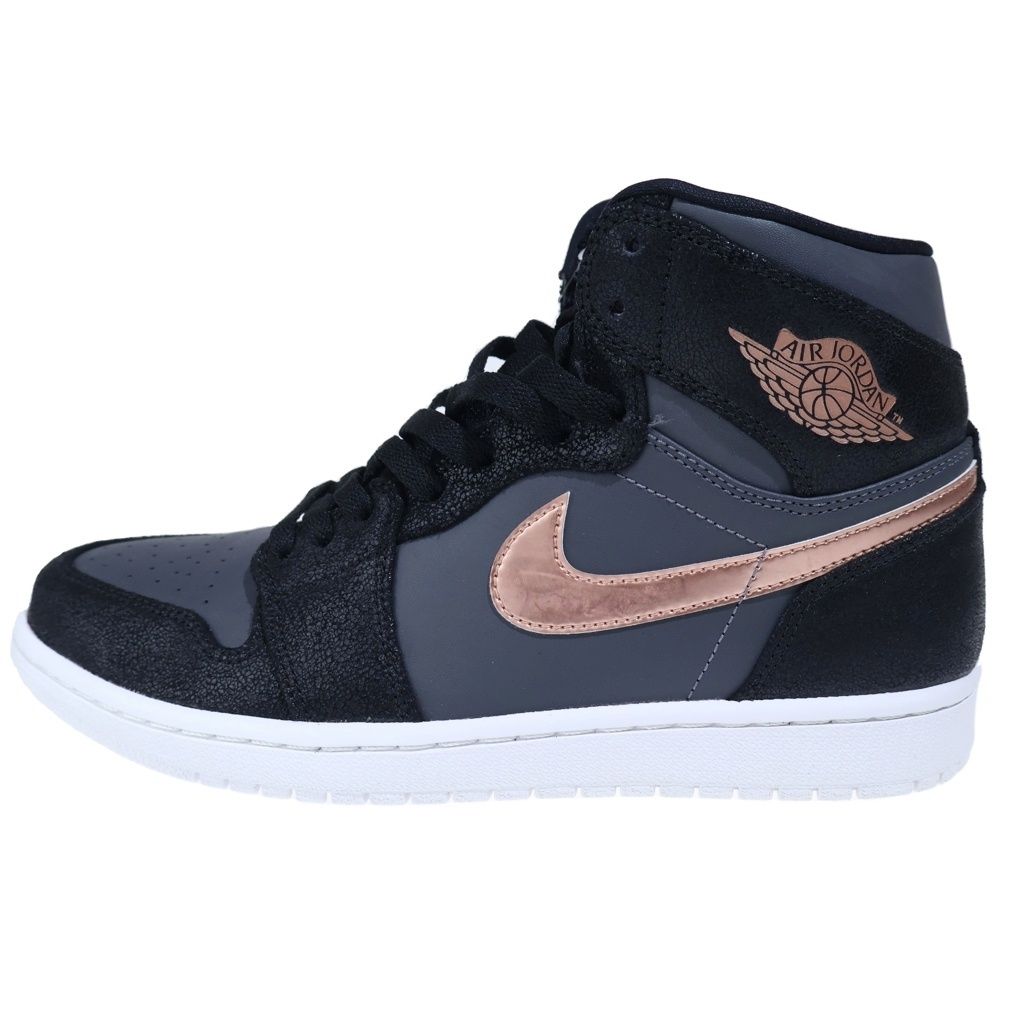 NIKE (ナイキ) 【観賞用2016年製】AIR JORDAN 1 RETRO HIGH BRONZE MEDAL エアジョーダン レトロ ブロンズメダル ハイカットスニーカー ブラック/ブロンズ US9/27cm 332550-016