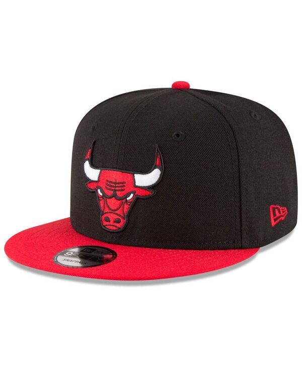 ニューエラ メンズ アクセサリー 帽子 New Era Mens Black Red Chicago Bulls TwoTone 9FIFTY Adjustable Hat Black Red ブラック