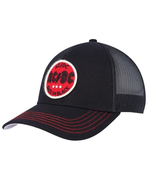 アメリカンニードル メンズ アクセサリー 帽子 American Needle Mens Black ACDC Valin Trucker Snapback Hat Black ブラック