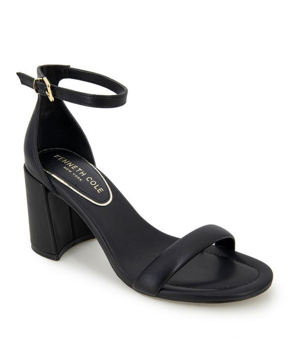 ケネスコール レディース シューズ サンダル ヒール Kenneth Cole New York Womens Luisa Block Heel Sandals Black Polyester ブラック
