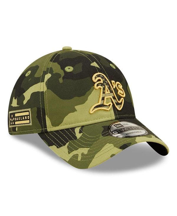 ニューエラ メンズ アクセサリー 帽子 New Era Mens Camo Oakland Athletics 2022 Armed Forces Day 9TWENTY Adjustable Hat Camo