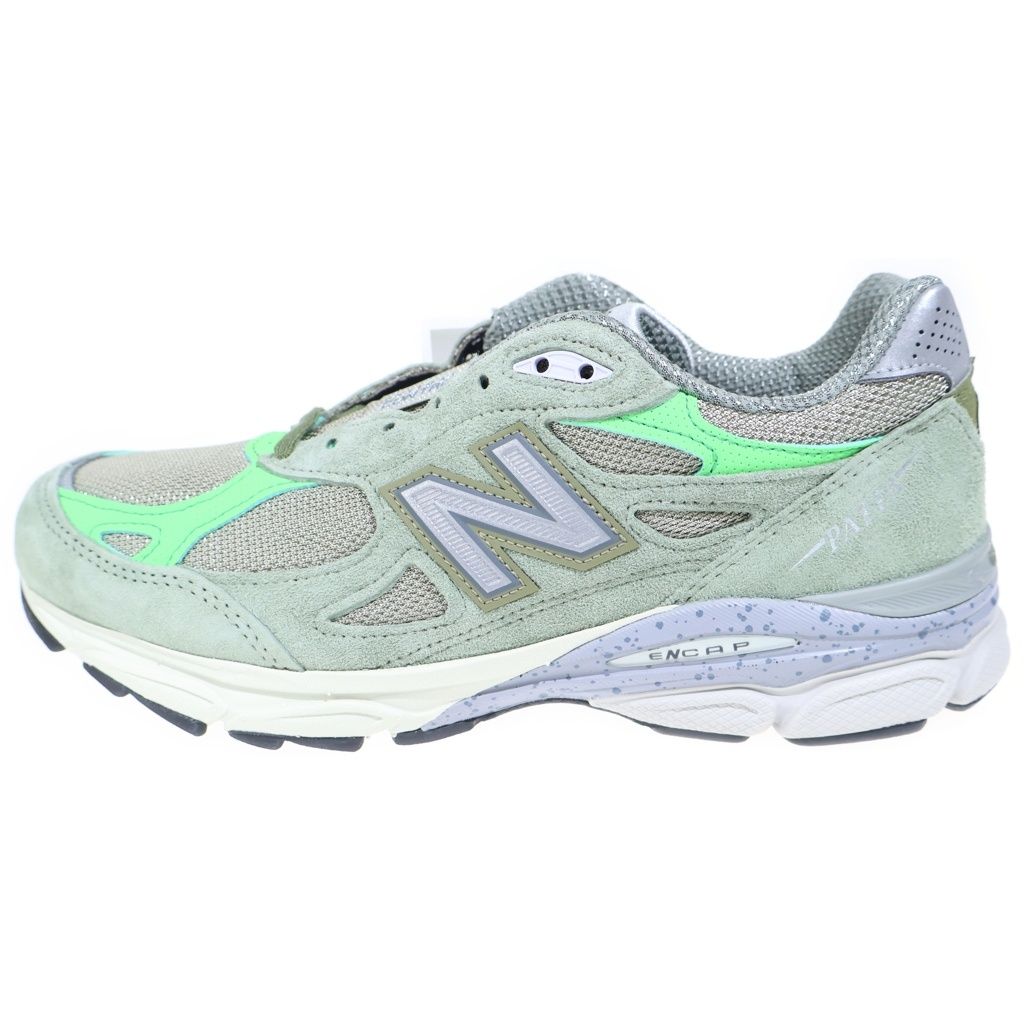 New Balance (ニューバランス) ×Patta M990PP3 990V3 キープ ユア ファミリー クローズ ローカットスニーカーシューズ グレー US8.5/26.5cm