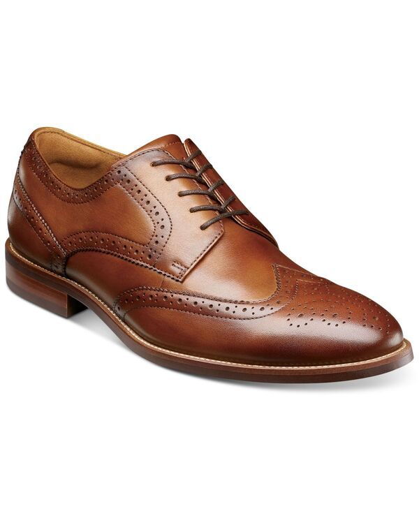 フローシャイム メンズ シューズ オックスフォード ウィングチップ Florsheim Mens Ruvo Wingtip Oxford Dress Shoes Cognac