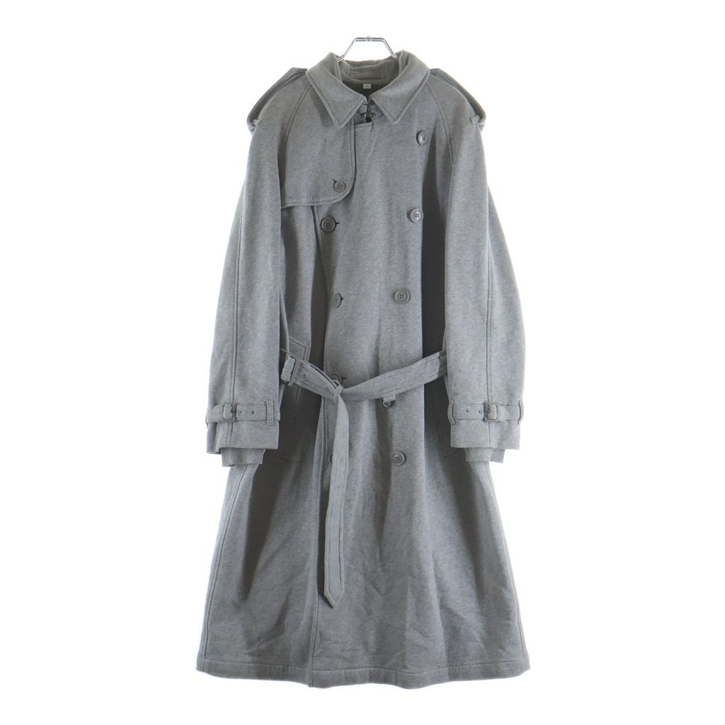 BURBERRY バーバリー 21SS Riccardo Tisci リカルドティッシ期 コットンスウェット ロングトレンチコート グレー 8016752 BURBERRY (バーバリー) 21SS Riccardo Tisci リカルドティッシ期