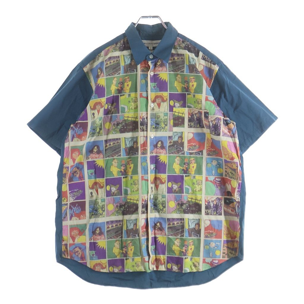 COMME des GARCONS SHIRT (コムデギャルソンシャツ) 00AW ×小林晴夫 コミック柄 長袖シャツ マルチカラー