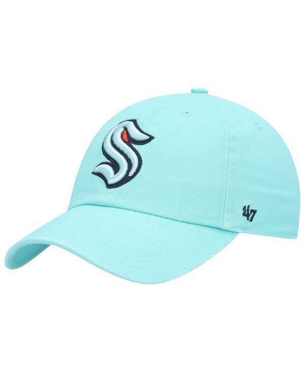 47 ブランド メンズ アクセサリー 帽子 ロゴ 47 Brand Mens Light Blue Seattle Kraken Logo Clean Up Adjustable Hat Light Blue ブルー