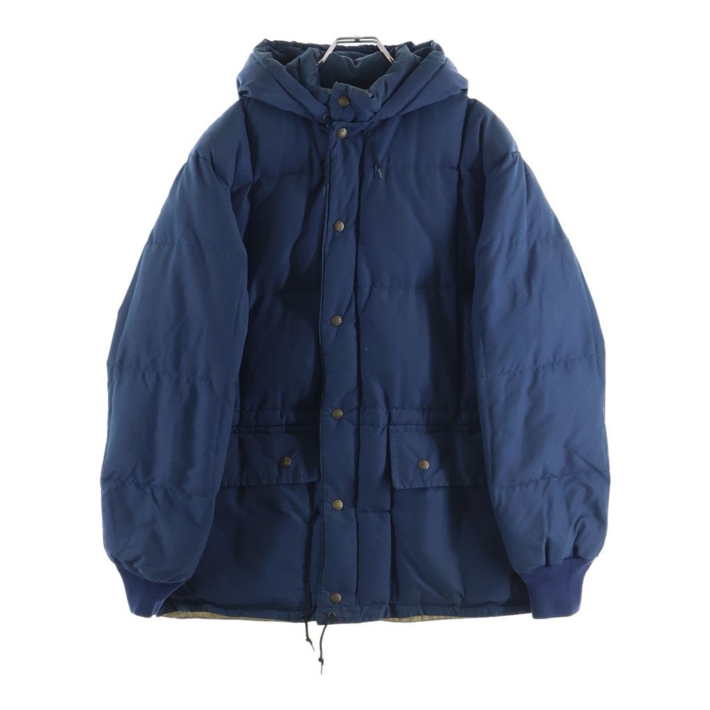 Eddie Bauer (エディバウワー) 80S VINTAGE KARAKORAM USA製 黒タグ カラコラム フーデッドダウンジャケット ブルー