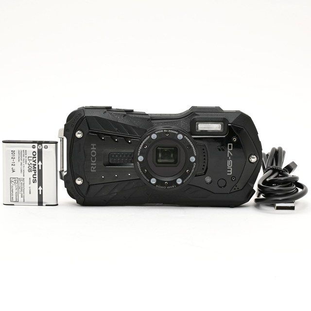 良品＞ RICOH WG-70 ブラック｜本格防水デジタルカメラ｜動作良好