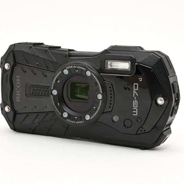 良品＞ RICOH WG-70 ブラック｜本格防水デジタルカメラ｜動作良好