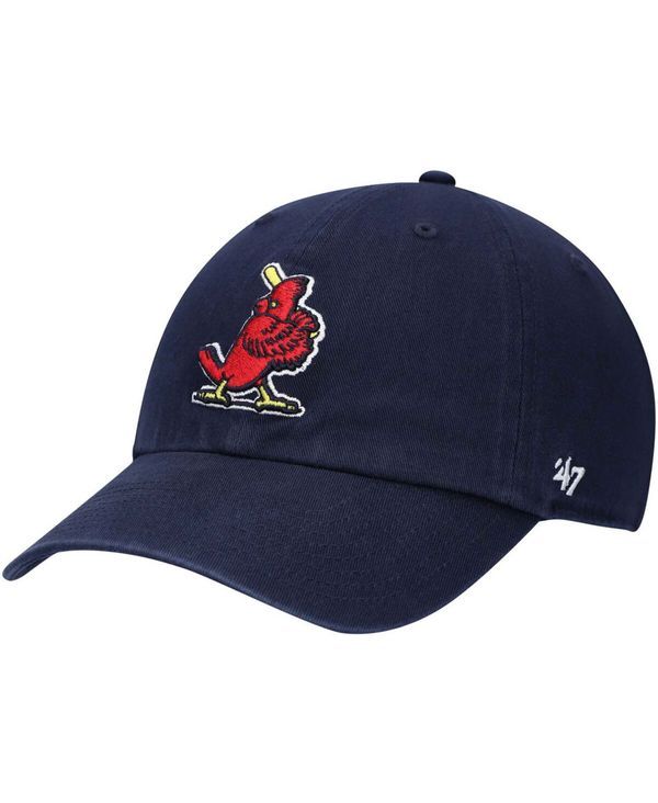 47 ブランド メンズ アクセサリー 帽子 ロゴ 47 Brand Mens Navy St Louis Cardinals Logo Cooperstown Collection Clean Up Adjustable Hat Navy ネイビー