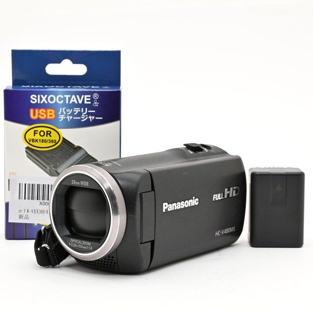 良品＞ Panasonic HC-V480MS-K ブラック｜HDビデオカメラ｜動作確認