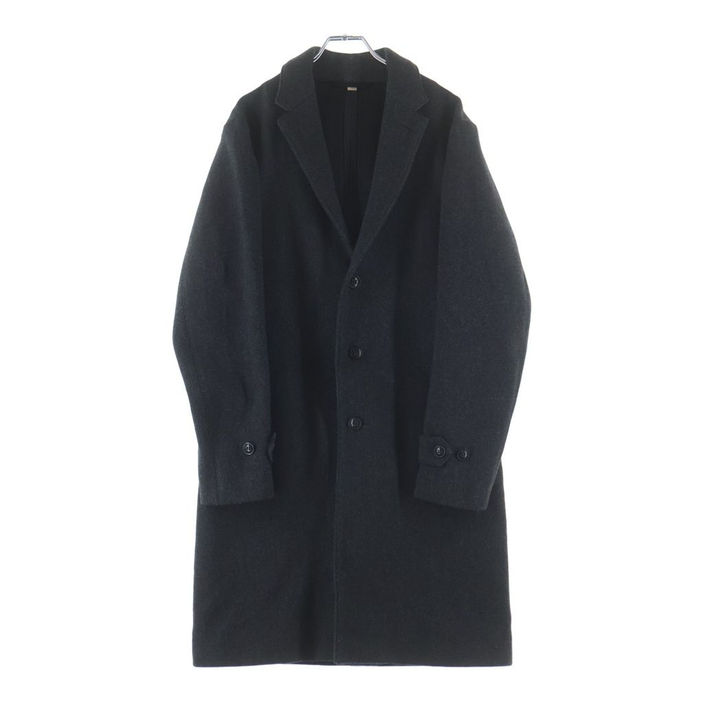 BURBERRY (バーバリー) ヘリンボーン ウール 3B チェスターコート グレー 4023370