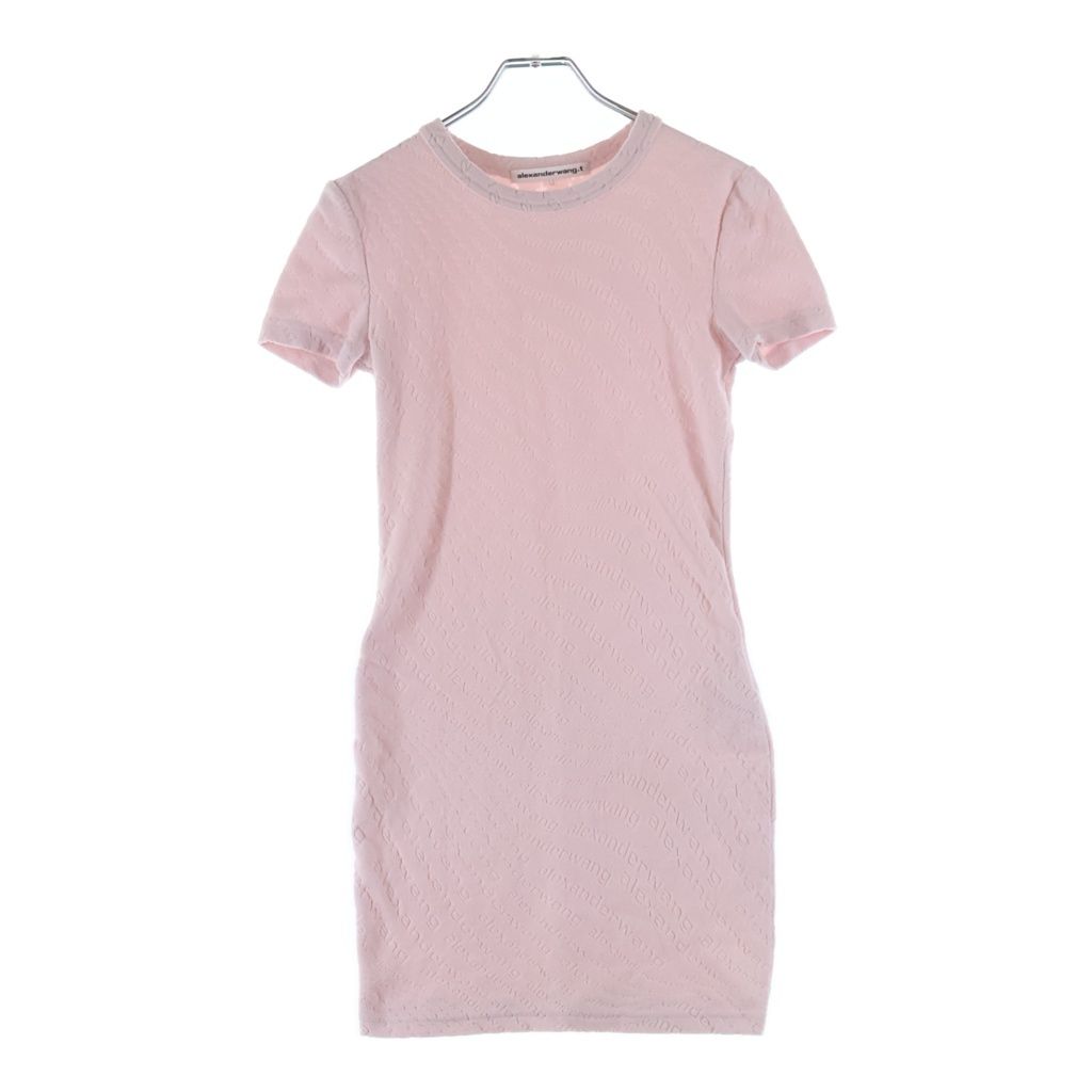 ALEXANDER WANG (アレキサンダーワン) 総柄 ナイロン ポリウレタンワンピース ピンク 4CC1246235