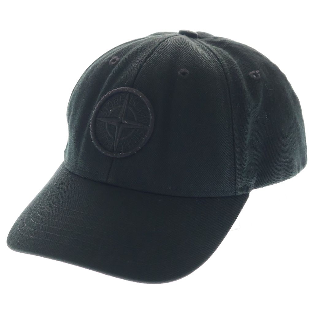 STONE ISLAND (ストーンアイランド) コンパスロゴワッペン 6パネルキャップ 帽子 ブラック 731599175