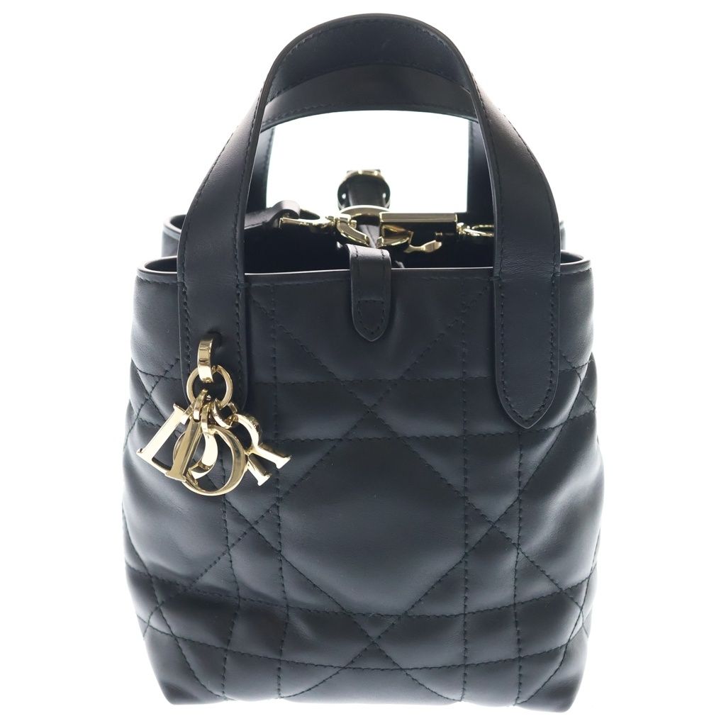 Christian Dior (クリスチャンディオール) トゥジュール バーティカルトート ナノ カナージュ 2WAY ハンド ショルダーバッグ ブラック
