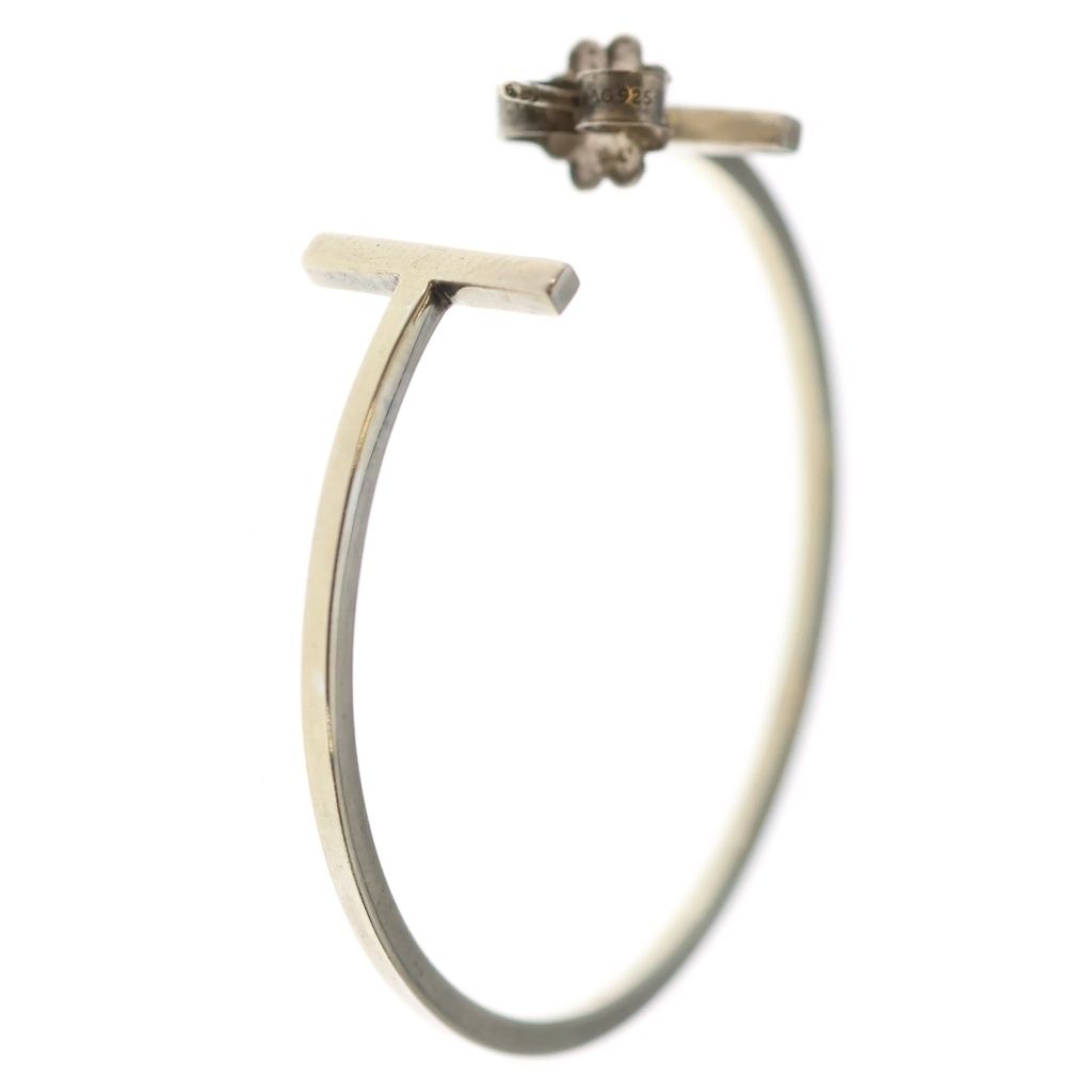 TIFFANY & Co. (ティファニー) Tワイヤー フープピアス シルバー SV925
