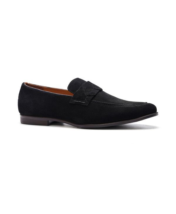 カルロスサンタナ メンズ シューズ スリッポン・ローファー Carlos by Carlosantana Mens Groove Weave Loafers Black suede ブラック