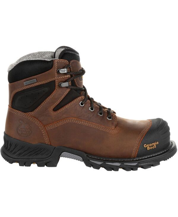 ジョージブーツ メンズ シューズ ブーツ・レインブーツ GEORGIA BOOT Rumbler Composite Toe Waterproof Work Boot Black and brown ブラック
