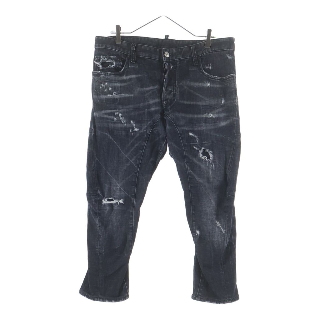 DSQUARED2 (ディースクエアード) 20AW ダメージ加工 スキニーデニムパンツ S71B0801 ブラック
