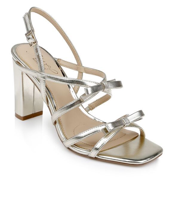 ジュウェルダグレイミシュカ レディース シューズ サンダル Jewel Badgley Mischka Womens Eliza Bow Evening Sandals Gold Metallic ゴールド