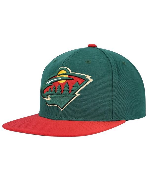 ミッチェルネス メンズ アクセサリー 帽子 Mitchell Ness Mens Green Minnesota Wild Core Team Ground 20 Snapback Hat Green グリーン