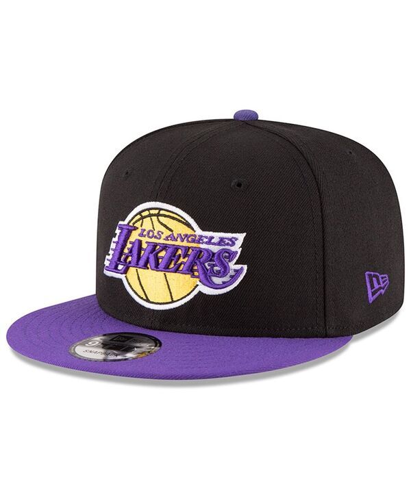 ニューエラ メンズ アクセサリー 帽子 New Era Mens Black Purple Los Angeles Lakers 2Tone 9FIFTY Adjustable Snapback Hat Black Purple ブラック