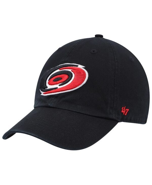 47 ブランド メンズ アクセサリー 帽子 47 Brand Mens Black Carolina Hurricanes Team Clean Up Adjustable Hat Black ブラック