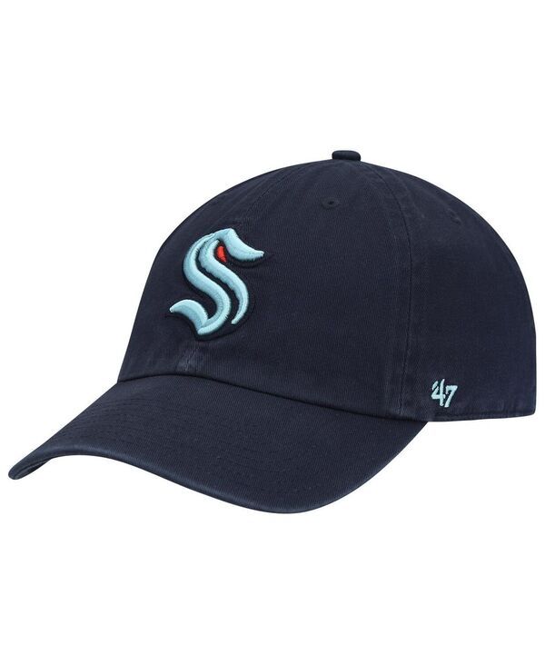 47 ブランド メンズ アクセサリー 帽子 47 Brand Mens Deep Sea Blue Seattle Kraken Clean Up Adjustable Hat Deep Sea Blue ブルー