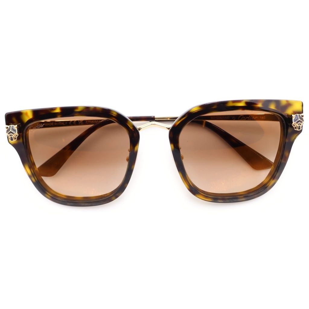 Cartier (カルティエ) PANTHERE DE CARTIER パンテール ドゥ カルティエ サングラス メガネ アイウェア ブラウン CT0509SA