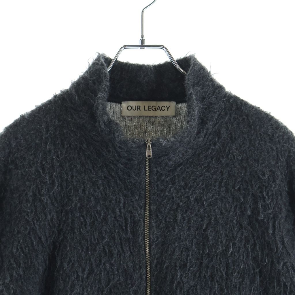 OUR LEGACY アワーレガシー 22AW SHRUNKEN FULLZIP POLO シュランケン フルジップ ポロ ジップアップ モヘアジャケット グレー M4226SD OUR LEGACY (アワーレガシー) 22AW SHRUNKEN FULLZIP POLO