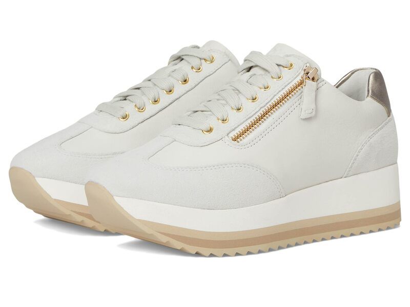ジョンストンアンドマーフィー レディース シューズ スニーカー レース Johnston Murphy Gracie SideZip LaceUp White ホワイト