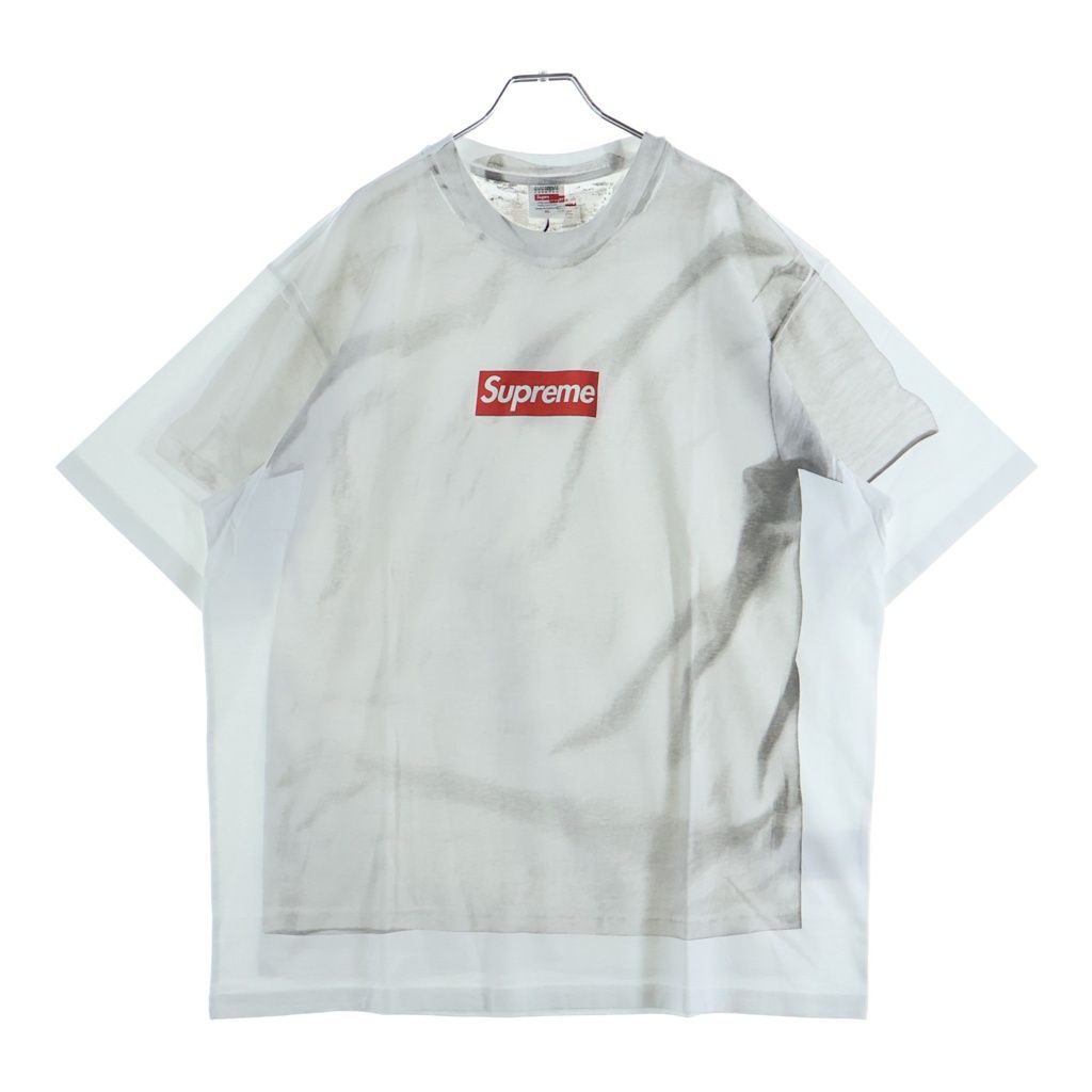 SUPREME (シュプリーム) 24SS ×Box Logo Tee エムエムシックスメゾンマルジェラ ボックスロゴプリント半袖Tシャツ カットソー ホワイト