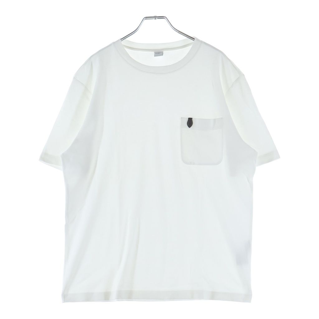 Berluti (ベルルッティ) ポケットレザーディティール クルーネック 半袖Tシャツ ホワイト R29JRS160JAEK