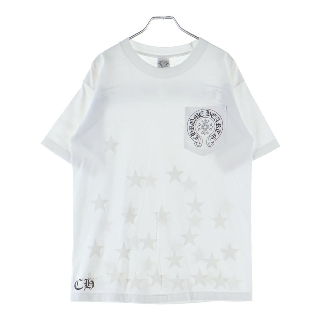 CHROME HEARTS (クロムハーツ) OLD S/S TEE オールド スタープリント バックスクロールラベル 半袖Tシャツカットソー ホワイト