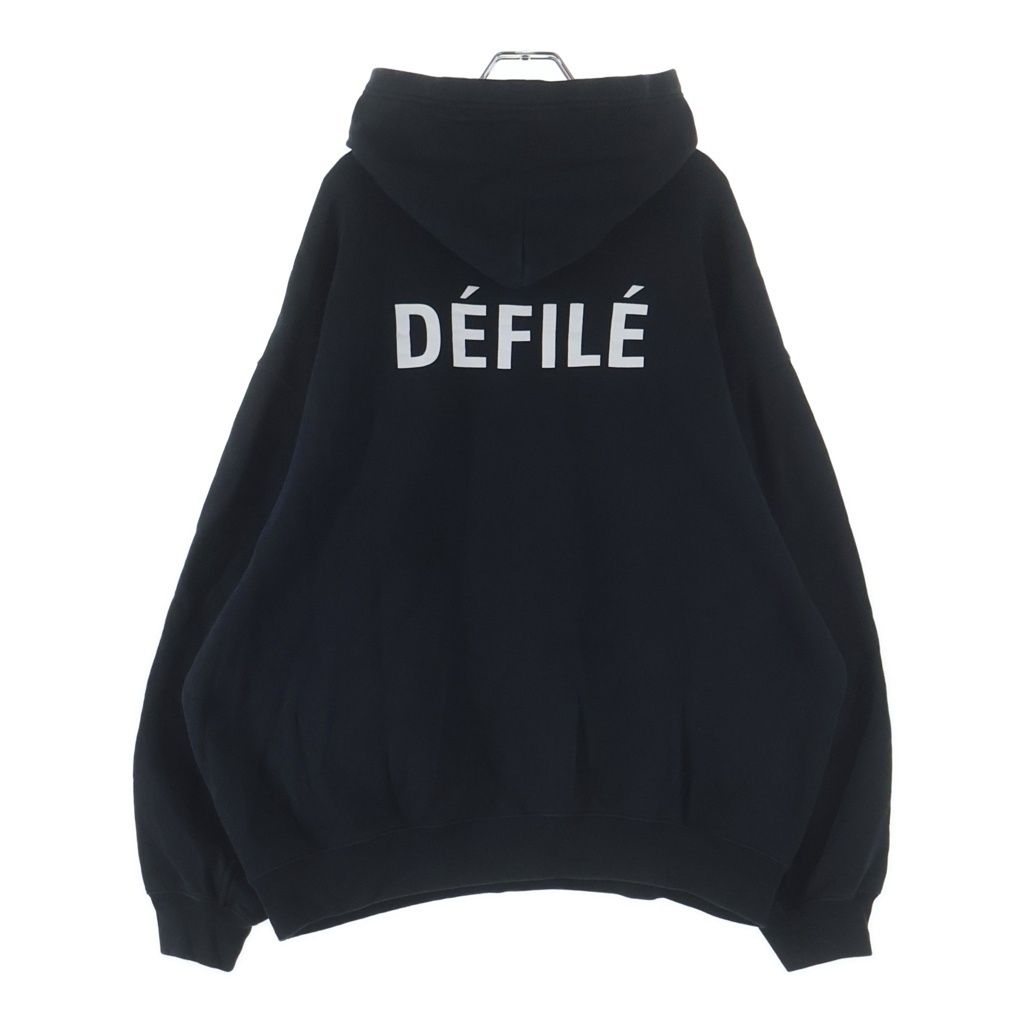 BALENCIAGA (バレンシアガ) Sacre Coeur Notre Dame HOODIE 641529 TJVE5 ロゴプリントプルオーバーパーカー フーディー ブラック