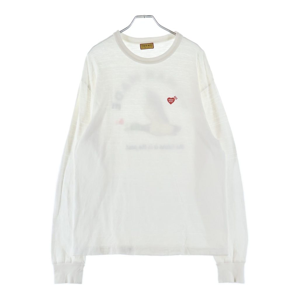 HUMAN MADE (ヒューマンメイド) 23SS L/S Tee ハートロゴ刺繍 クルー