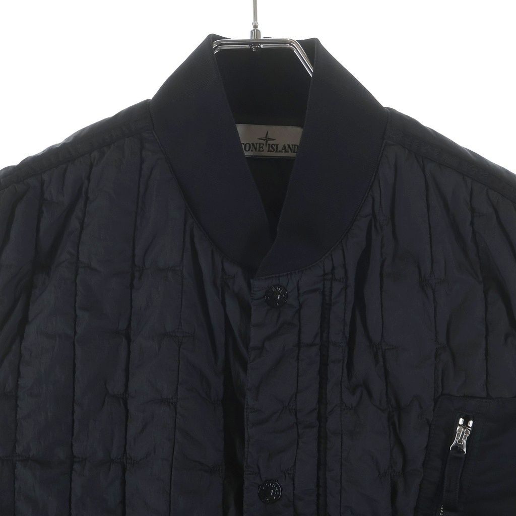 STONE ISLAND (ストーンアイランド) STELLA VEST ステラ ボタンアップキルティングベスト ブラック 8015G0231 STONE ISLAND (ストーンアイランド) STELLA VEST ステラ ボタンアップキルティングベスト ブラック 8015G0231