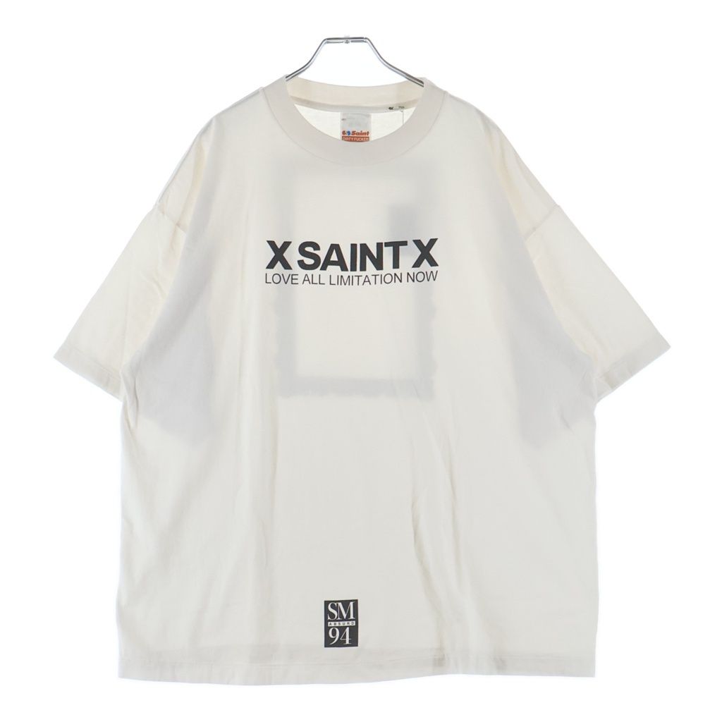 SAINT MICHAEL (セントマイケル) 26SS X SAINT X SS T-SHIRT フロントプリント クルーネック半袖カットソーTシャツ ホワイト SM-MK8-0000-011