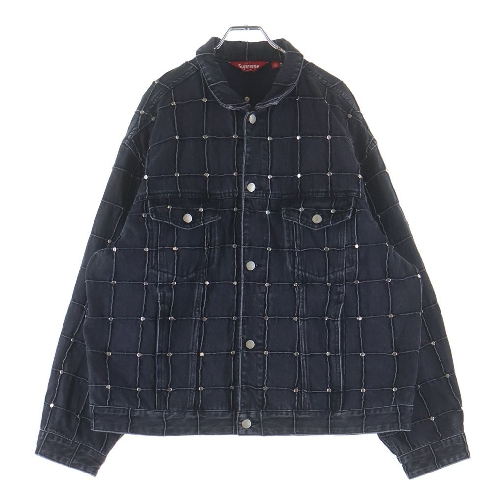 supreme 25SS トラッカージャケット　ブラック SUPREME (シュプリーム) 25SS Studded Seam Denim Trucker Jacket