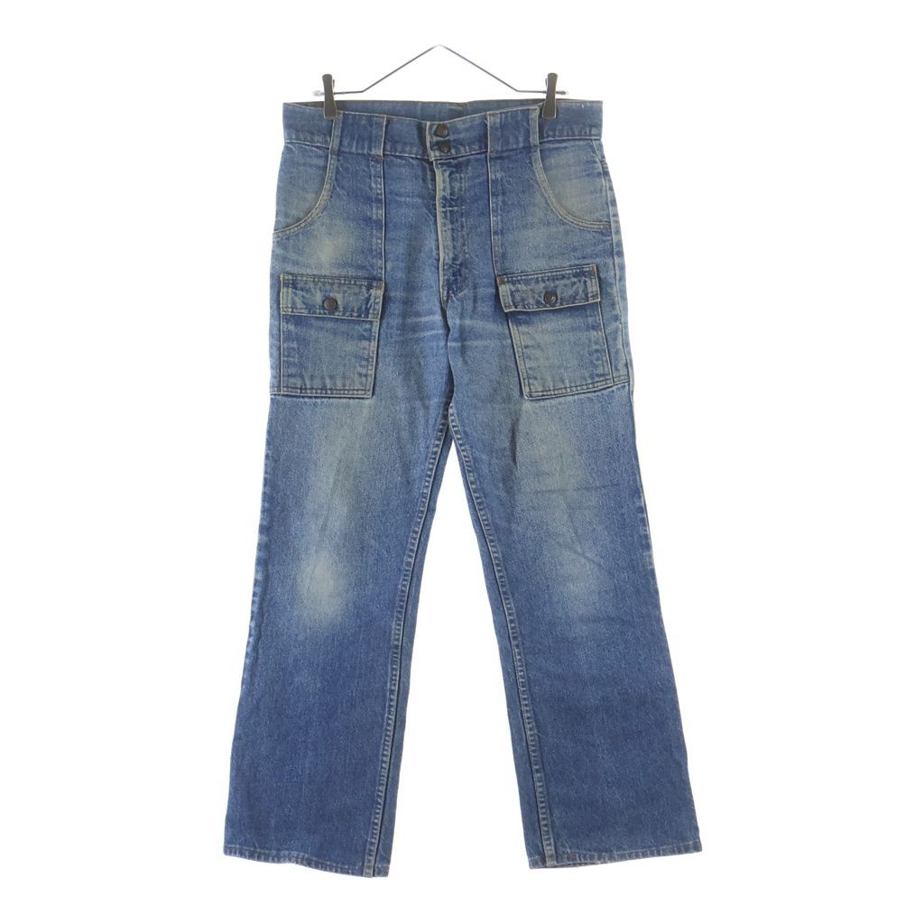 Levi's (リーバイス) 70S VINTAGE 22276 ヴィンテージ オレンジタブ ボタン裏38 ブーツカット デニム ブッシュパンツ インディゴ 22276-0216