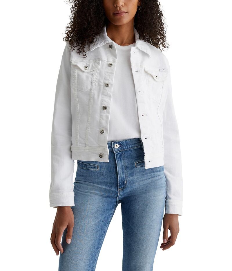 エージージーンズ レディース アウター コート デニム ジャケット AG Jeans Robyn Fittedenim Jacket White ホワイト