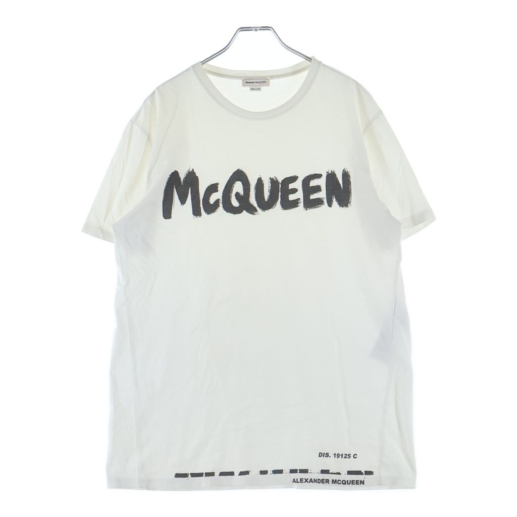 Alexander McQueen (アレキサンダーマックイーン) フロントロゴ クルーネック Tシャツ ホワイト