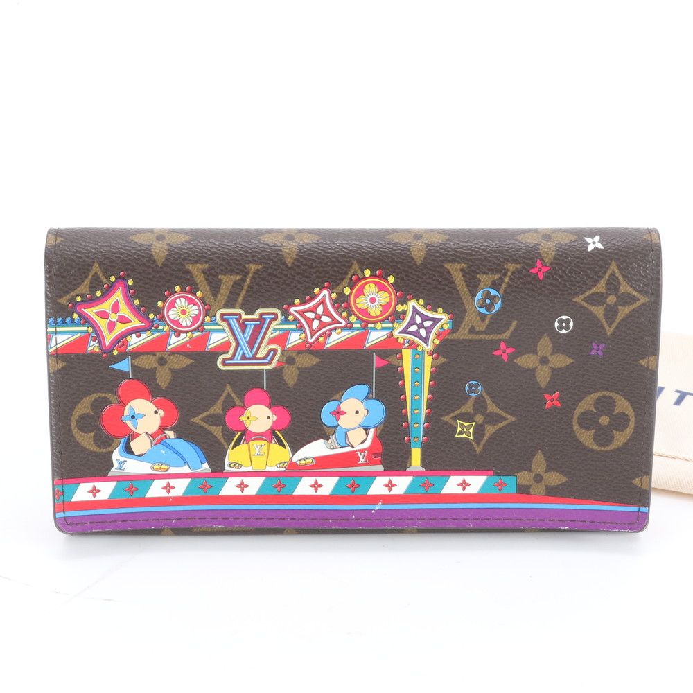 美品 ルイヴィトン RFID付 モノグラム ポルトフォイユ サラ NM M69747 レザー 長財布 ロング ウォレット メンズ REE DZ13-1【中古】