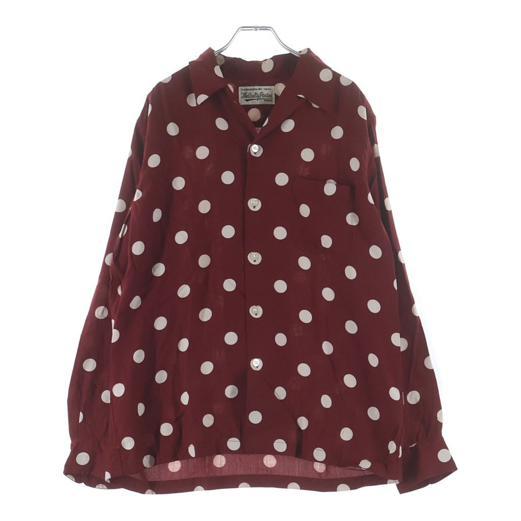 WACKO MARIA (ワコマリア) 23SS DOTS OPEN COLLAR SHIRT ドットオープンカラー 長袖 シャツ レッド