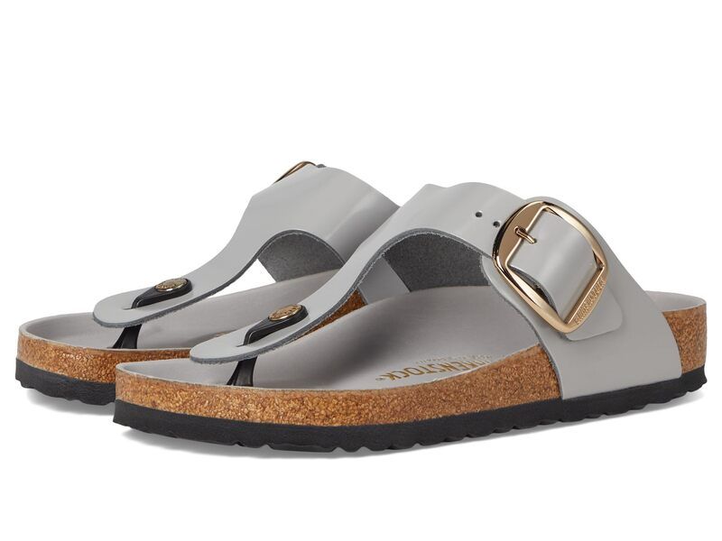 ビルケンシュトック レディース シューズ サンダル Birkenstock Gizeh Big Buckle High Shine Stone Coin ストーン