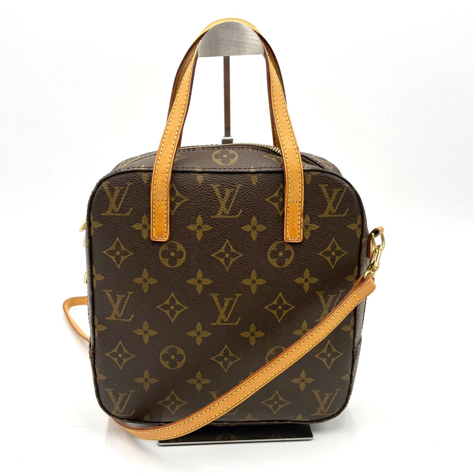 美品◎LOUIS VUITTON ルイ ヴィトン モノグラム スポンティーニ ハンドバッグ 2WAY ショルダーバッグ ショルダーストラップ付き M47500