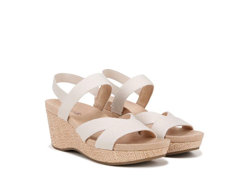 ライフストライド レディース シューズ サンダル LifeStride Danita Strappy Wedge Sandals Bone
