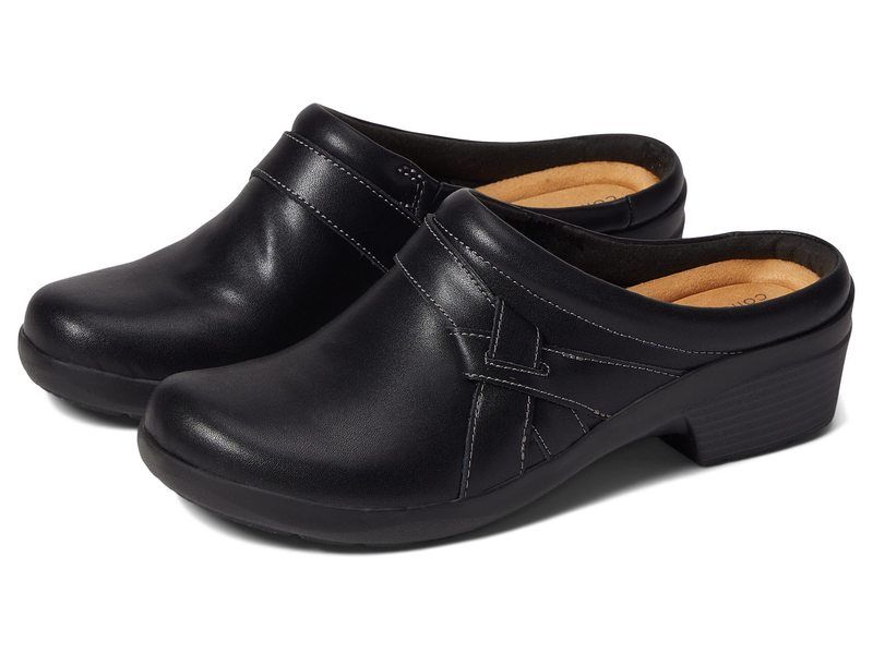 クラークス レディース シューズ サンダル Clarks Angie Mist Black Leather ブラック